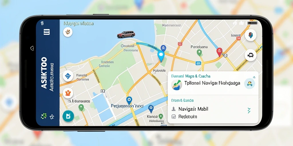 Tampilan antarmuka aplikasi ASIKTOTO untuk navigasi mobil yang intuitif.