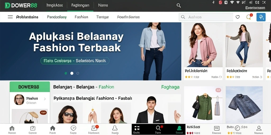 Tampilan antarmuka aplikasi DOWER88 yang modern dan menarik.