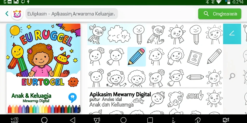 Tampilan antarmuka aplikasi EUROTOGEL untuk mewarnai digital.
