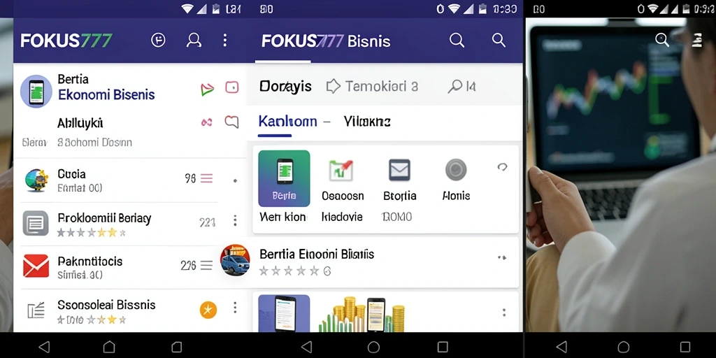 Tampilan antarmuka FOKUS777 yang modern dan informatif.