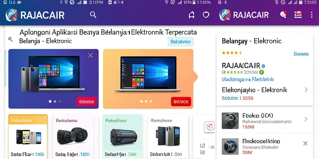 Tampilan antarmuka aplikasi RAJACAIR yang bersih dan fungsional.