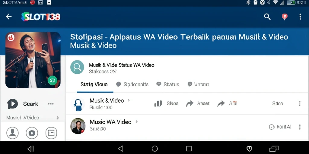 Antarmuka SLOT138 menampilkan berbagai pilihan video Status WA yang menarik.